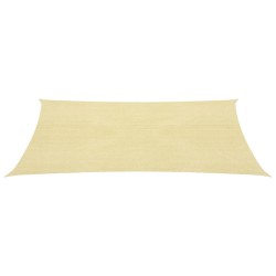 vidaXL Toldo de vela HDPE beige 160 g/m² 4x4 m