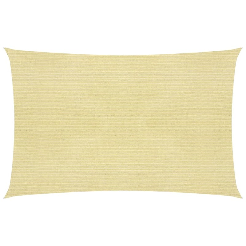 vidaXL Toldo de vela HDPE beige 160 g/m² 2x3,5 m