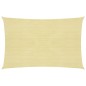 vidaXL Toldo de vela HDPE beige 160 g/m² 2x3,5 m