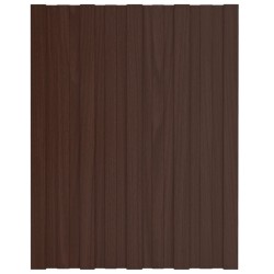vidaXL Panel para tejado acero galvanizado marrón 12 unidades 60x45 cm