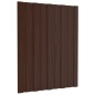 vidaXL Panel para tejado acero galvanizado marrón 12 unidades 60x45 cm vidaXL Panel para tejado acero galvanizado marrón 12 unidades 60x45 cm