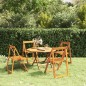 vidaXL Sillas de jardín plegables 4 uds madera maciza de acacia vidaXL Sillas de jardín plegables 4 uds madera maciza de acacia