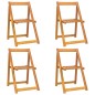 vidaXL Sillas de jardín plegables 4 uds madera maciza de acacia vidaXL Sillas de jardín plegables 4 uds madera maciza de acacia