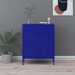 vidaXL Armario de almacenamiento acero azul marino 80x35x101,5 cm