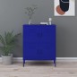 vidaXL Armario de almacenamiento acero azul marino 80x35x101,5 cm