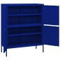 vidaXL Armario de almacenamiento acero azul marino 80x35x101,5 cm
