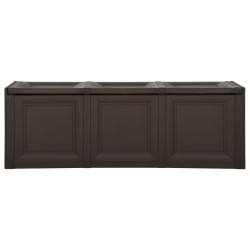 vidaXL Caja de cojines marrón 130 L 125x40x42 cm 