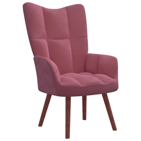 vidaXL Sillón de relax de terciopelo rosa