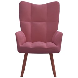 vidaXL Sillón de relax de terciopelo rosa