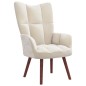 vidaXL Sillón de relax de terciopelo blanco crema vidaXL Sillón de relax de terciopelo blanco crema