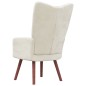 vidaXL Sillón de relax de terciopelo blanco crema vidaXL Sillón de relax de terciopelo blanco crema