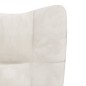 vidaXL Sillón de relax de terciopelo blanco crema vidaXL Sillón de relax de terciopelo blanco crema