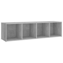 vidaXL Mueble de TV madera contrachapada gris hormigón 142,5x35x36,5cm
