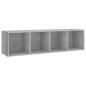 vidaXL Mueble de TV madera contrachapada gris hormigón 142,5x35x36,5cm