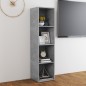 vidaXL Mueble de TV madera contrachapada gris hormigón 142,5x35x36,5cm
