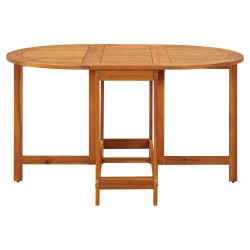 vidaXL Mesa de jardín madera maciza de acacia 130x90x72 cm 