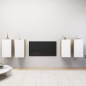 vidaXL Muebles de salón 4 piezas blanco y roble Sonoma 30,5x30x60 cm vidaXL Muebles de salón 4 piezas blanco y roble Sonoma 30,5x30x60 cm
