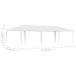 vidaXL Carpa de celebraciones blanca 4x9 m