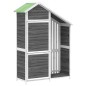 vidaXL Cobertizo herramientas jardín madera pino gris 120x53,5x170 cm vidaXL Cobertizo herramientas jardín madera pino gris 120x53,5x170 cm