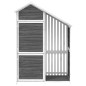 vidaXL Cobertizo herramientas jardín madera pino gris 120x53,5x170 cm vidaXL Cobertizo herramientas jardín madera pino gris 120x53,5x170 cm