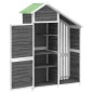 vidaXL Cobertizo herramientas jardín madera pino gris 120x53,5x170 cm vidaXL Cobertizo herramientas jardín madera pino gris 120x53,5x170 cm
