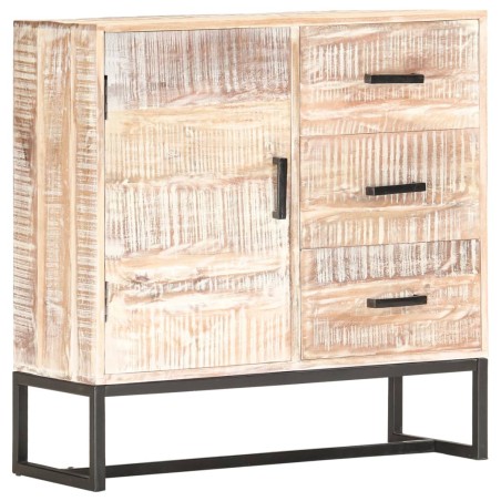 vidaXL Aparador de madera maciza de acacia blanco 73x30x75 cm