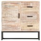 vidaXL Aparador de madera maciza de acacia blanco 73x30x75 cm vidaXL Aparador de madera maciza de acacia blanco 73x30x75 cm