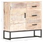 vidaXL Aparador de madera maciza de acacia blanco 73x30x75 cm vidaXL Aparador de madera maciza de acacia blanco 73x30x75 cm