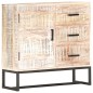 vidaXL Aparador de madera maciza de acacia blanco 73x30x75 cm vidaXL Aparador de madera maciza de acacia blanco 73x30x75 cm
