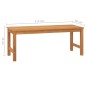 vidaXL Banco de jardín de madera maciza de teca 114 cm vidaXL Banco de jardín de madera maciza de teca 114 cm