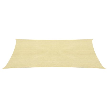 vidaXL Toldo de vela rectangular HDPE 4x6 m beige