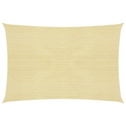 vidaXL Toldo de vela rectangular HDPE 4x6 m beige