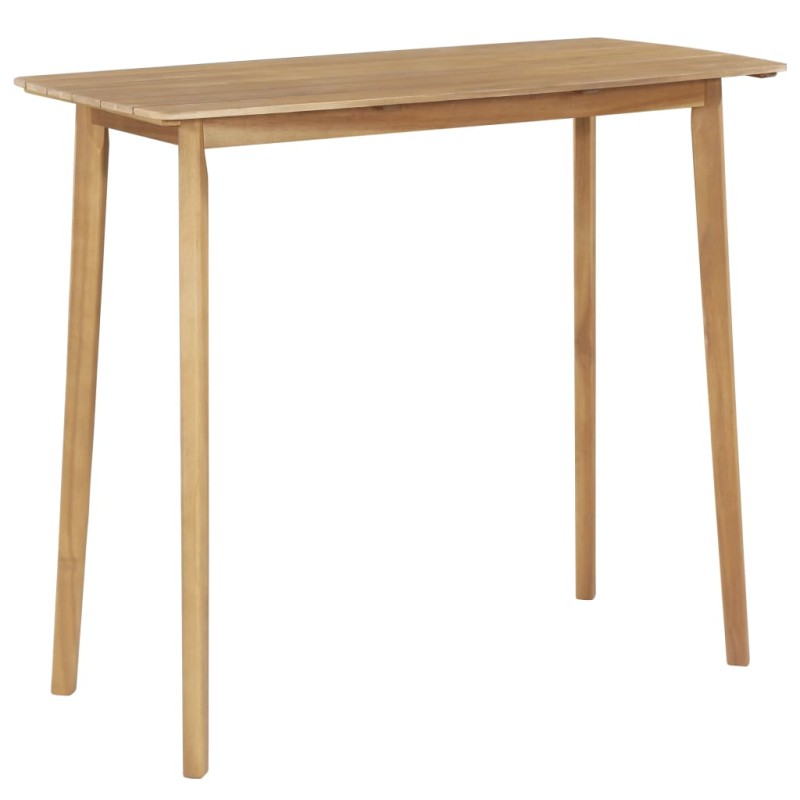 vidaXL Mesa de bar de madera maciza de acacia 120x60x105 cm vidaXL Mesa de bar de madera maciza de acacia 120x60x105 cm