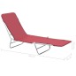 vidaXL Tumbonas plegables 2 unidades acero y tela rojas vidaXL Tumbonas plegables 2 unidades acero y tela rojas