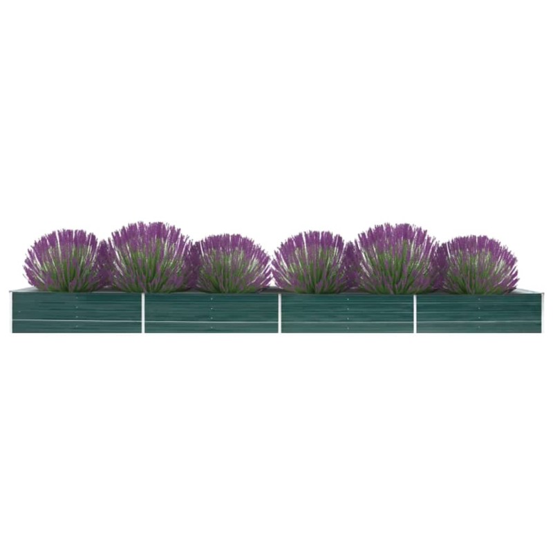 vidaXL Arriate de acero galvanizado verde 600x80x45 cm vidaXL Arriate de acero galvanizado verde 600x80x45 cm