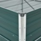 vidaXL Arriate de acero galvanizado verde 600x80x45 cm vidaXL Arriate de acero galvanizado verde 600x80x45 cm