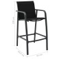vidaXL Sillas altas de jardín 2 unidades textilene negro vidaXL Sillas altas de jardín 2 unidades textilene negro