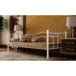 vidaXL Estructura de sofá cama de metal blanco 90x200 cm
