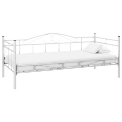 vidaXL Estructura de sofá cama de metal blanco 90x200 cm