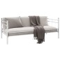 vidaXL Estructura de sofá cama de metal blanco 90x200 cm vidaXL Estructura de sofá cama de metal blanco 90x200 cm