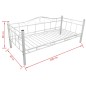 vidaXL Estructura de sofá cama de metal blanco 90x200 cm vidaXL Estructura de sofá cama de metal blanco 90x200 cm