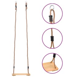 vidaXL Columpio de tabla madera de pino maciza 200 cm