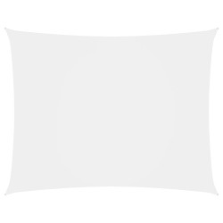 vidaXL Toldo de vela rectangular tela Oxford blanco 2,5x4 m