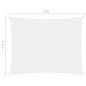 vidaXL Toldo de vela rectangular tela Oxford blanco 2,5x4 m vidaXL Toldo de vela rectangular tela Oxford blanco 2,5x4 m