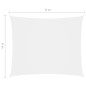 vidaXL Toldo de vela rectangular tela Oxford blanco 5x6 m vidaXL Toldo de vela rectangular tela Oxford blanco 5x6 m