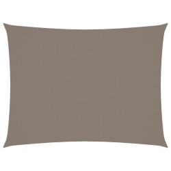vidaXL Toldo de vela rectangular tela Oxford gris taupe 2x3,5 m