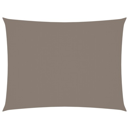 vidaXL Toldo de vela rectangular tela Oxford gris taupe 2x3,5 m