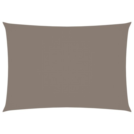 vidaXL Toldo de vela rectangular tela Oxford gris taupe 3,5x5 m
