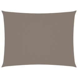 vidaXL Toldo de vela rectangular tela Oxford gris taupe 4x6 m