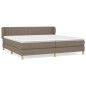 vidaXL Cama box spring con colchón tela gris taupe 200x200 cm vidaXL Cama box spring con colchón tela gris taupe 200x200 cm
